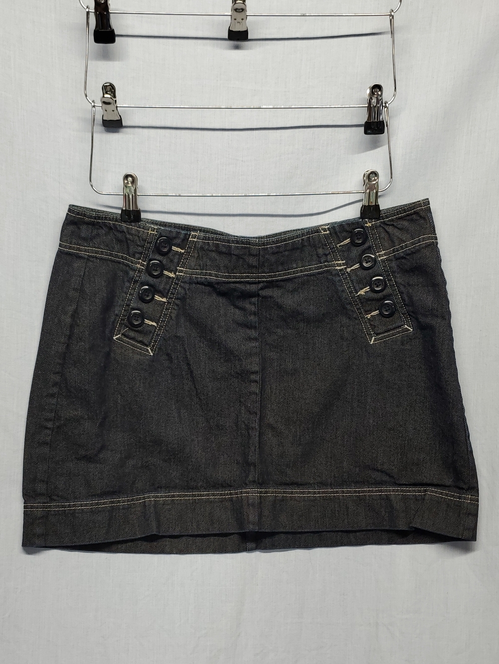 GAP Charcoal Button-Accent Mini Skirt #352